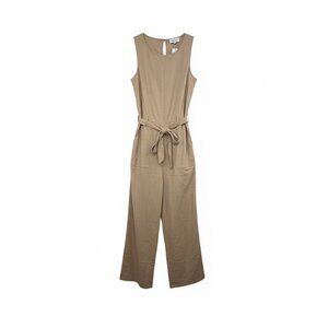 Gilli Amina Tie Waist Jumpsuit Khaki XS Stitch Fix NWT Linen